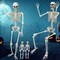 4 Pcs Giant Halloween Skeletons Life Size Decoration 6ft 5.4ft 1.3ft Poseable Skeleton Full Body Plastic Halloween Bones Haunted House Props Outdoor Yard Garden Creepy Halloween Decoration